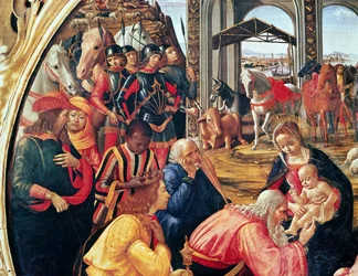 Adoration des Mages, détail, 1487